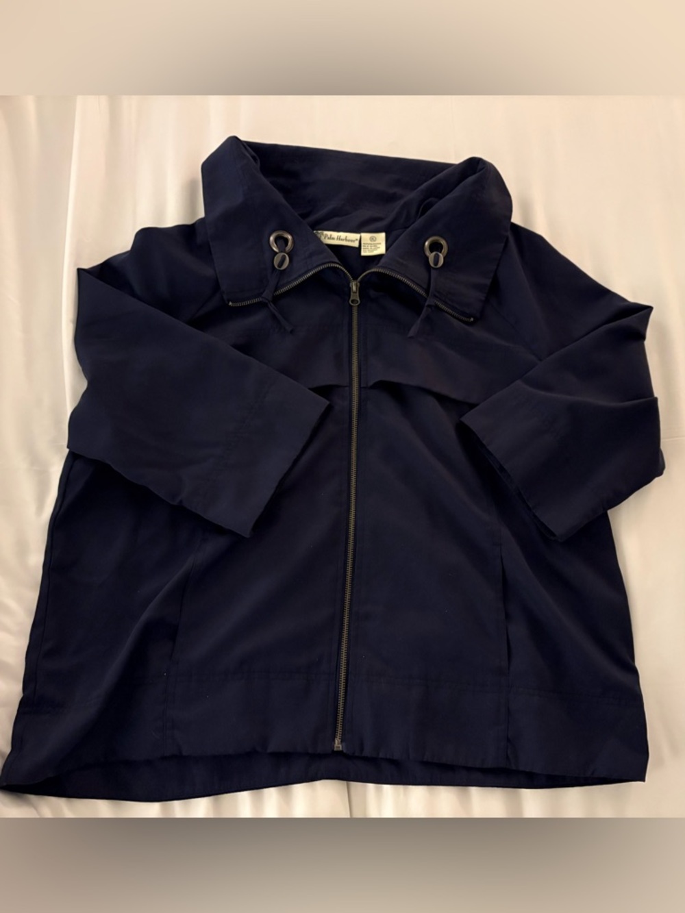 Navy Zip-Front Lightweight Half Sleeve Jacket Palm Harbour